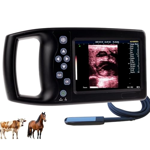 A8 Portable Veterinary Ultrasound Machine for Pregnancy Check,5.7” HD Display,Beginner-Friendly Handheld Scanner for Cattle,Cow,Horses& Livestock,with 7.5Mhz Rectal Linear Probe &Carrying Case