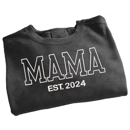 Embroidered Mama Sweatshirt Gifts For Mom Mama Shirts For Women Sweatshirt For Women Embroidered Mother Day 20232