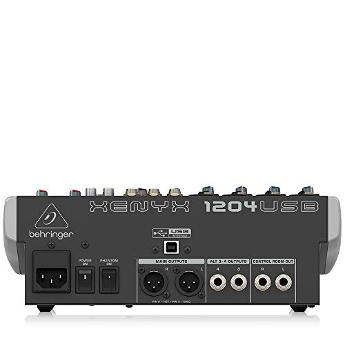 Behringer 1204USB Premium Mixer, 12-input 2/2-bus met XENYX microfoon-voorversterkers en compressors, British EQ, en USB… - Image 5
