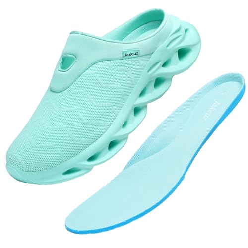 Image of Jakcuz Men Slip On Mules Lightweight Open Back Sneakers Breathable Walking Shoes