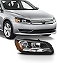 AKKON - For [Factory Halogen Type] 12-15 VW Passat B6 Passenger Right Side Headlights Lamp Replacement