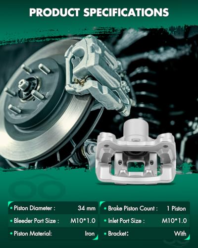 Image of SCITOO Rear Brake Caliper With Bracket 19B6456, 19B6457 Compatible For Hyundai Sonata 2011-2015, For Kia Optima 2011-2015