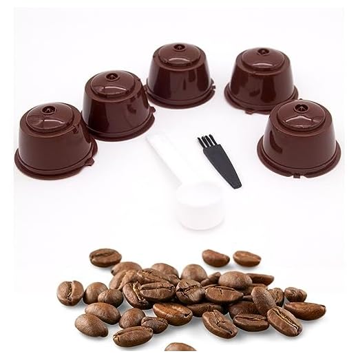 Pack 5 cápsulas café reutilizables para cafetera Dolce Gusto. Incluye cepillo limpiador y cuchara dosificadora. Filtro de café eco-friendly con interior de acero inoxidable y cierre hermético.