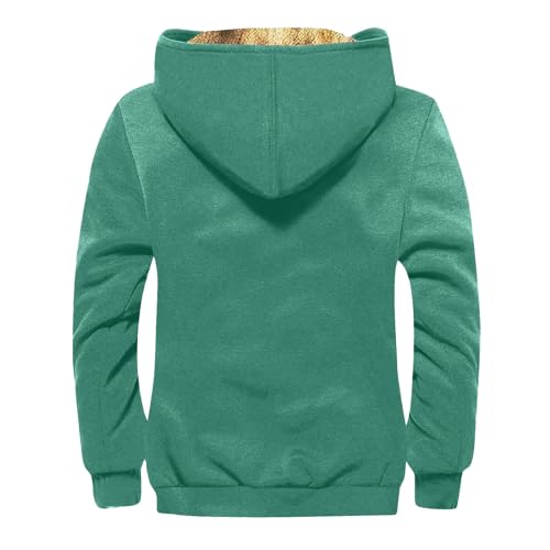 ADHOWBEW Men's Winter Coats Warm Thicken Sherpa Big and Tall Hunting Zip Up Long Sleeve Vintage Plush Fleece Lined Outerwear2