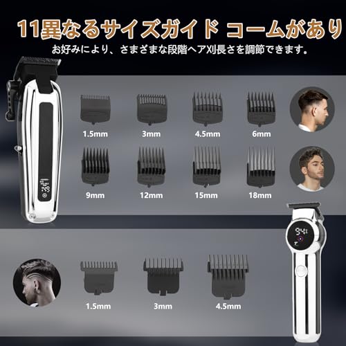 Soonsell メンズ電動バリカン ヘアカッター バリカンセット の商品画像 2