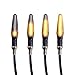SFONIA 4pcs Intermitentes Moto 12 LED Indicadores Fluido Flecha Luces de Señal de Giro 12V Impermeable Universal para Motocicleta Scooter Quad Cruiser Off Road