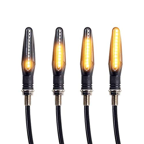 SFONIA 4pcs Indicateurs de Moto 12 LED Clignotants Lumières 12V Imperméable Universel pour Moto Scooter Quad Cruiser Off Road