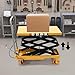 Hydraulic Lift Table Cart, Double Scissor Lift Table, Manual Scissor Lift, Lifting Platform, with Non-Slip Pad, for Warehouse Loading, Industrial Assembly,351kg