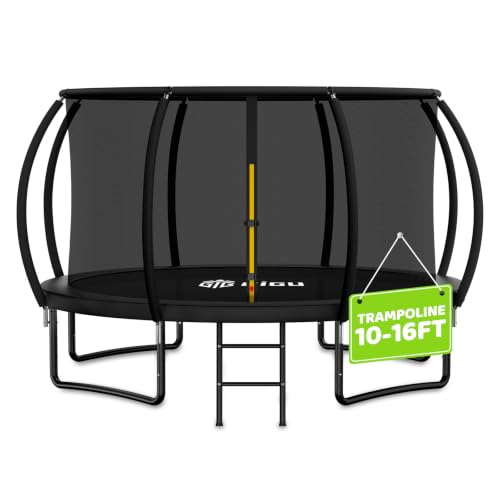 Gigu 12FT Outdoor Trampoline with Net, Heavy Duty Yard...