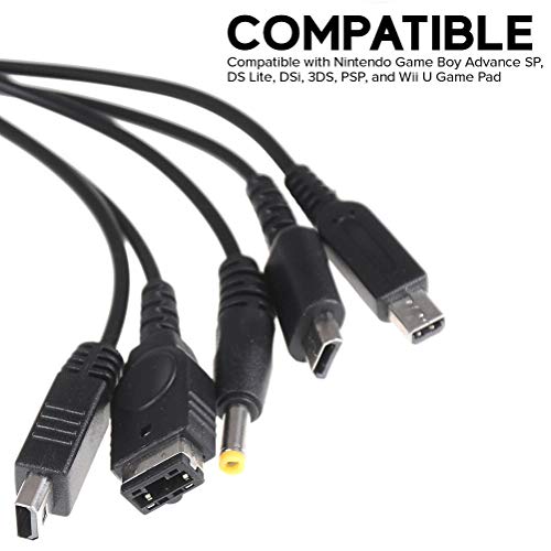 Amazon Com Wiresmith 5 In 1 Usb Cable For Nintendo Ds Gba Sp Dsi 3ds 2ds Sony Psp Wii U Game Pad Video Games