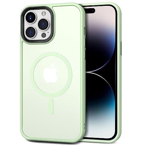 CACOE für iPhone Hülle mit Kameraschutz, Kompatibel mit MagSafe, Stoßfest Kratzfest Magnetisch Rückseite Handyhülle für iPhone Case Transluzente