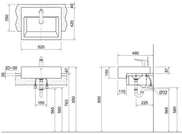 Image of Signora Basin 40x40 cm SS 304 Brushed Stainless Steel Counter Top Wash Basin for Bathroom | Luxury Finish Kitchen & Bathroom Sink | Get 2 Years Warrenty