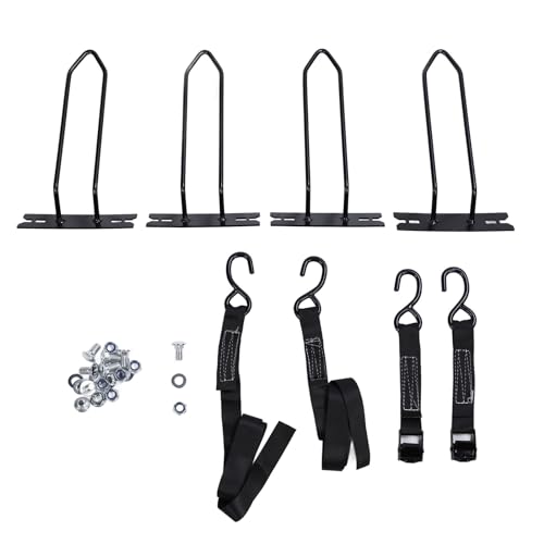 Cargo Bike Rack Adapter Multifunctional Safe Metal Cargo Bike Carrier Rack Adapter Fir for Cargo Truck Rack (Accommodates up to 2.25inch Tire Width) Black