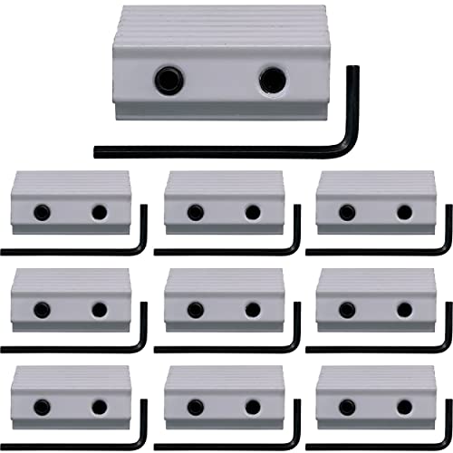Nu-Set Lock | Tamper Resistant Sliding Window Lock | Double Hex Screw Window Lock For Window Security | Home Improvement & Door Hardware, 10 Packs, White #TOP23