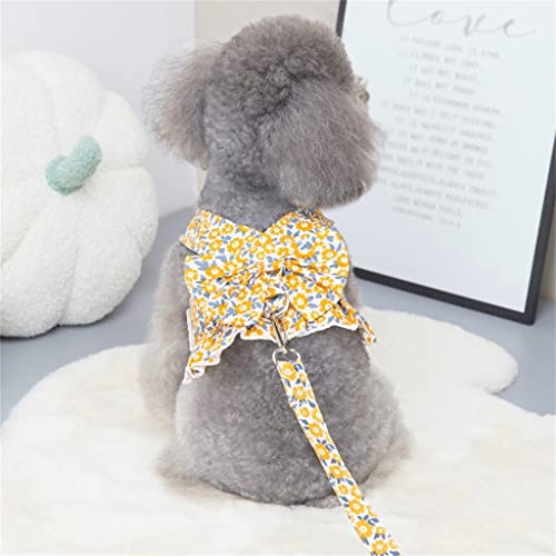 Houkai Puppy Dress Summer Pet Strap Chest Drawstring Dog Clothes Tank Top Princess Skirt (Color : D, Size : Mcode) #TOP2