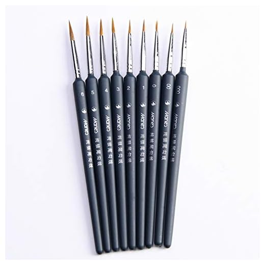 Papelería 9 PCS/Set Material de Bellas Artes de la comadreja de Pelo Cepillo de la Acuarela Hook Line Cepillo representan la Pluma Aceite Edge Pen Pintura