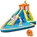 RELAX4LIFE Gioco Gonfiabile ad’Acqua per Bambini con Compressore e Borsa di Trasporto, Piscina con Scivolo e Salita da Arrampicata, Centro di Gioco Gonfiabile da Esterno