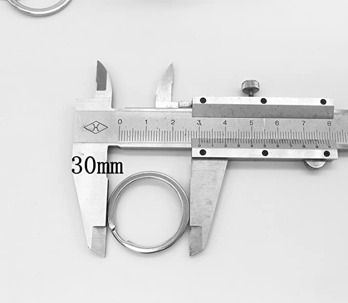 Portachiavi Piatti Rotondi 30 Mm, 50 Pezzi, Anelli Divisi In Metallo, Resistenti Alla Ruggine, Per Chiavi Di Casa E Auto, Fai Da Te