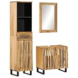 【Legno massello di mango:】 Il mobile è realizzato in legno massello di mango combinato con il legno multistrato. Il legno massello di mango è un legno duro tropicale resistente, che dà vita a mobili robusti. Le belle venature del legno rendono ogni pezzo d'arredamento leggermente diverso dall'altro.