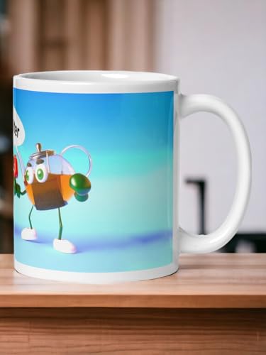 Image of Better Gift Flowers Tea Coffee Fight Mug, Round Shaped Multicolor Themed Coffee Mugs, Mug for Gifting, Gifting Items for Family, Friends & Closed Ones