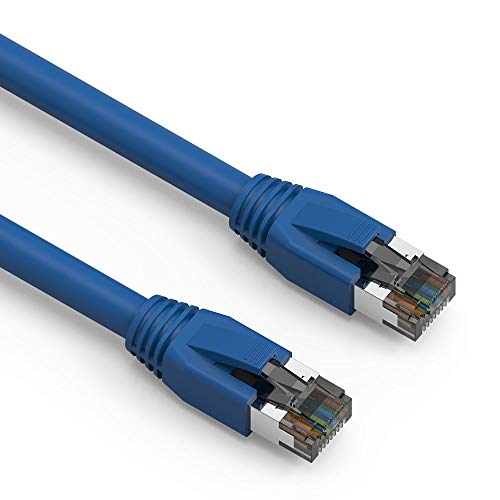 Cable de red Ethernet Cat.8 S/FTP 35 pies azul miniatura 1