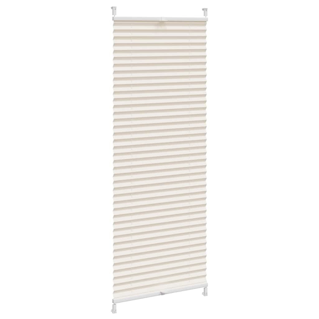 vidaXL Roleta plisowana, kremowa (40x100cm)