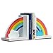 Wood Sailboat/Letters/Rainbow/Star Bookend Nursery Room Kids Room Decorative Book Rack Baby Kids Gift Idea (Rainbow)