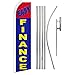 Infinity Republic - Easy Finance Banner Swooper Flag & Pole Kit - Perfect for Dealerships, Car Lots, Furniture Stores, Shops, etc!