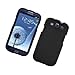 Generic For SamsungGalaxy S III 3/Galaxy S3/i9300 Hard RUBBERIZED Case Black - Carrying Case - Non-Retail Packaging - Black