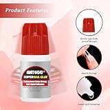 5pcs*5g Nail Glue Extra Strong for Acrylic Nails,With Nail File,Strong Nail Glue for Diamond Gem Nail Art,Suitable for Natural Nails,Helping to Repair Damaged Nails - Image 5