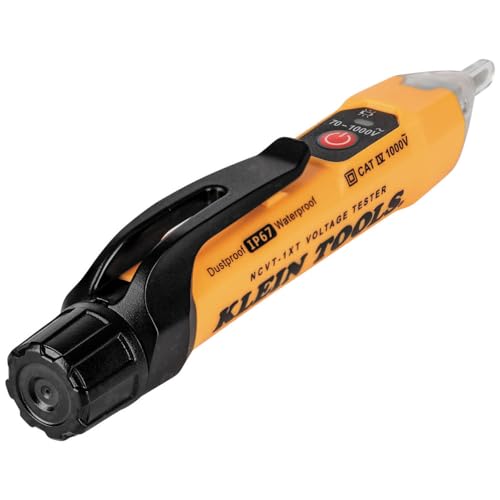 Image of Klein Tools NCVT1XT Voltage Tester, Non-Contact Low Voltage Test Pen, 70V to 1000V AC, Durable IP67 Tester is Dustproof and Waterproof