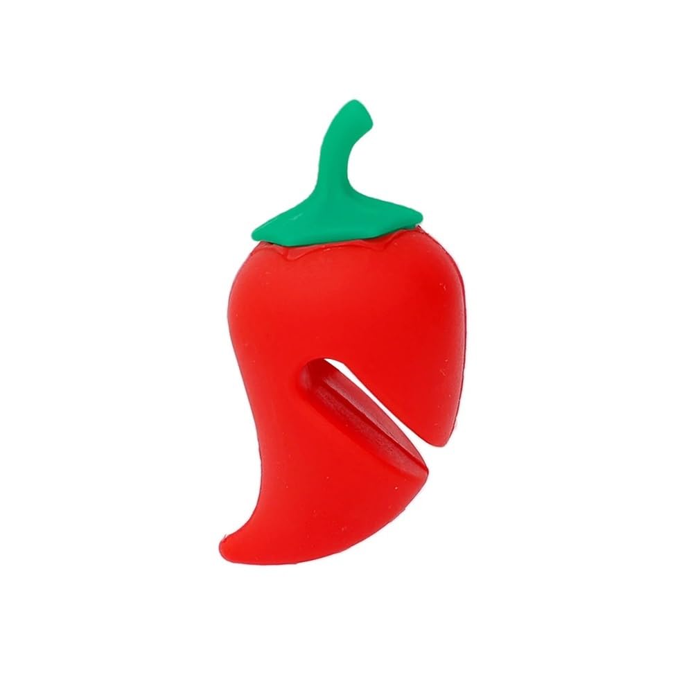 JIUJU 3pcs Silicone Fake Chili For Pot Lid Clips Anti-Overflow Stopper Kitchen(Chili 1pc)