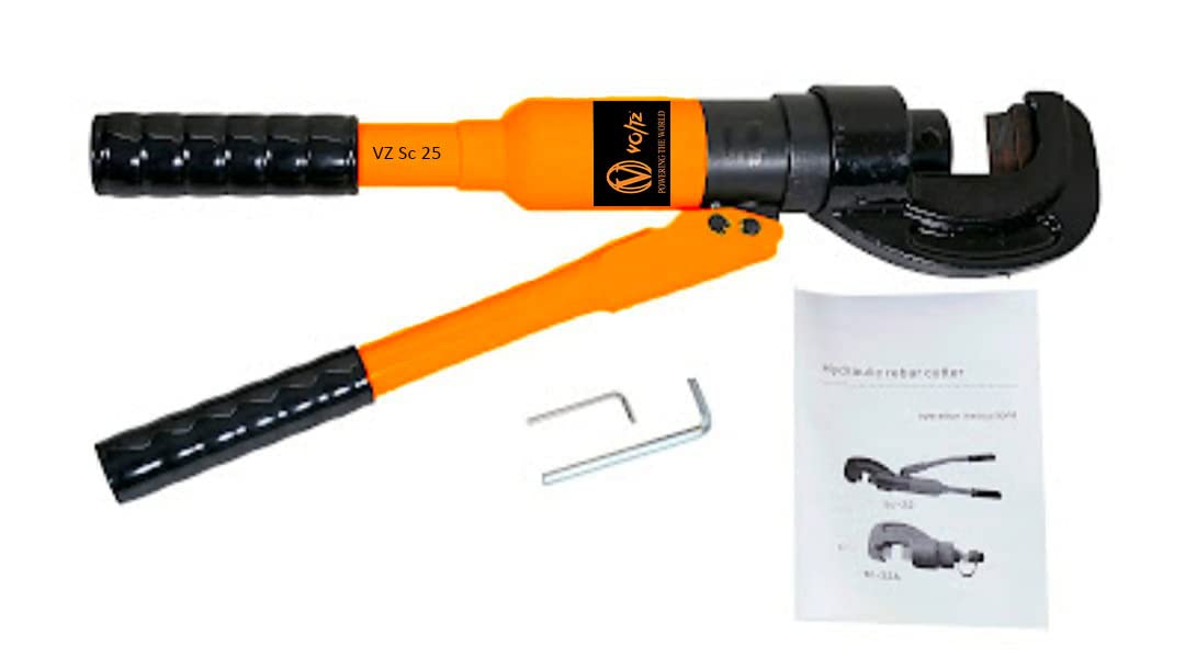 VOLTZ SC-25 Hydraulic Rebar Cutter Pressure 13T Shear Range 4-25mm Manual Fast Hydraulic Steel Bar Tools-image-15