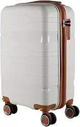 Mala de bordo em Polipropileno 4 rodas 360º - AeroMalas Japão (Branco)