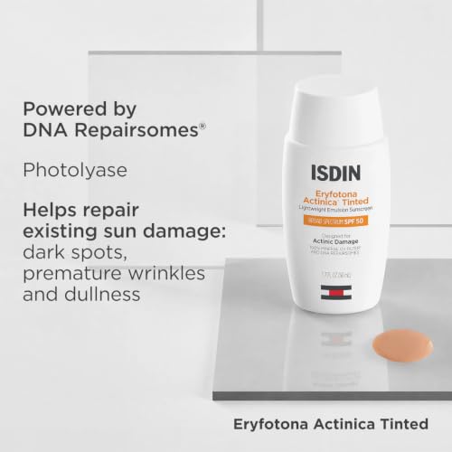 Image of ISDIN Eryfotona Actinica Mineral Face Sunscreen SPF 50, No White Cast