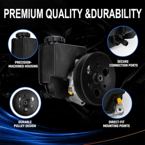 Image of 20-55982 Power Steering Pump with Reservoir for GM 3.8L V6
