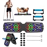 14-in-1 Push Up Board with Resistance Bands & Jump Rope, Foldable Multifunctional Fitness Training System for Chest, Arms, Shoulders, Back & Core, Home Gym Strength Workout Equipment for Men & Women