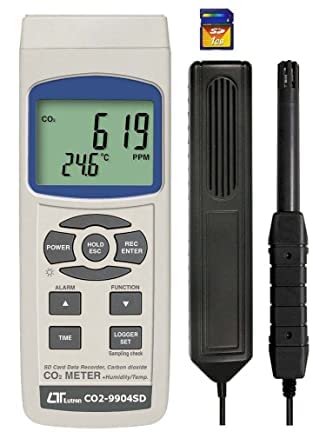 Indoor Air Quality Monitor (CO2+Temp+RH+Dew Point) for HVAC,Office, Mall, Lab, Industrial Along with Calibration Certificate Model: Lutron CO2-9904SD by INSTRUKART