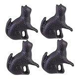 Yardenfun 4stücke Schwarze Mattierte Schrankknöpfe Für Küchenschränke Kommoden Und Langlebige Metall-handles Für Wohnraumgestaltung