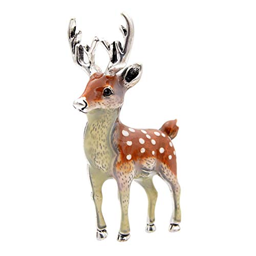 Broche petit cerf pour égayer un manteau terne sans abîmer le tissu