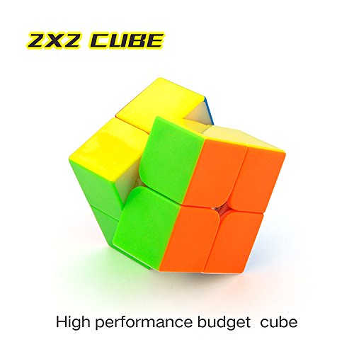 CuberSpeed Speed Cube Pack stickerless Speedcubing Set with 2X2, 3X3, 4X4 & 5X5 Magic Cube - Stickerless, Bright Cube Set