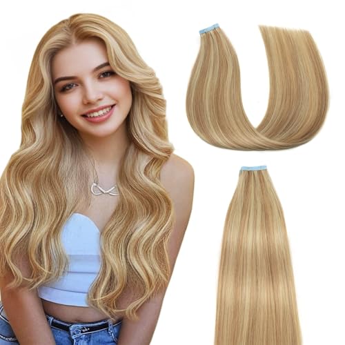 AGMITY Tape-In Human Hair Extensions Strawberry Blonde 20'