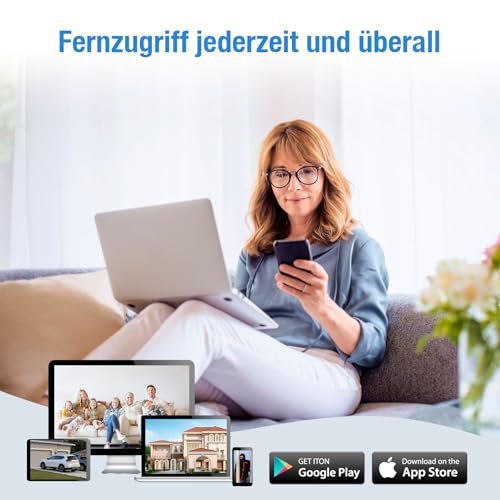 KERUI 8CH 4K PoE NVR Überwachungssystem Rekorder mit 2TB Festplatte für Überwachungskamera Aussen Innen, Überwachungstechnik Systeme Kompatibel 4K/2K/3MP/5MP/6MP/8MP/1080P HD PoE IP Kameras, 24/7