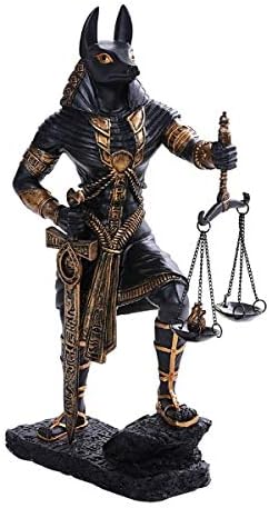 Amazon Com Pacific Giftware Pt Ancient Egyptian God Anubis Judgement Of Anubis Black Gold Cast Bronze Resin Collectible Figurine Home Kitchen