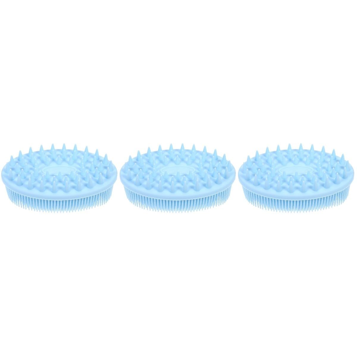 Healeved 3pezzi Spazzola Da Bagno Silicone Multifunzionale Per Massaggi Spazzola Doppio Lato Con Design Creativo e Setole Morbide Strumento Pratico Per Bagno e Per Ragazzo Ragazza e