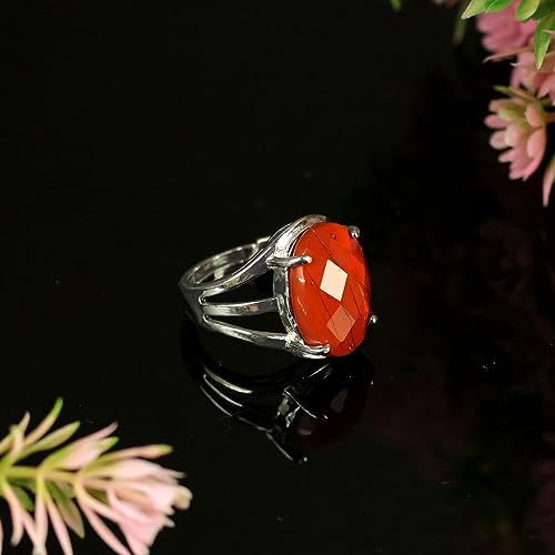 Image of Reiki Crystal Products Adjustable Rings, Round Cutting, Amethyst, Black Tourmaline, Goldstone brown, Green Jade, Lapis Lazuli, Opalite, Red Jasper, Rose Quartz, Tiger eye, Gemstone Ring