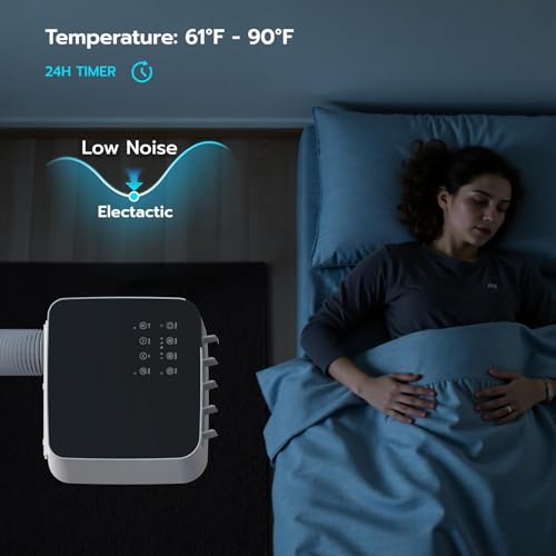 Image of Electactic 10000 BTU Portable Air Conditioner, 4-in-1 Portable AC Unit with Cooling, Dehumidifier, Fan & Sleep Modes, Quiet Air Conditioner with 24H Timer, Remote Control & Installation Kit, White