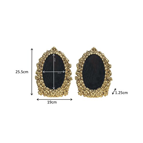 Image of Handicrafts Paradise Metal Photo Frame Pair for Anniversary gift Showpiece Home Decor for Living Room 7.5 X 10 Inch