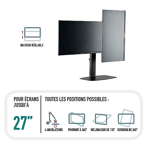 Support avec ressort à gaz Ewent pour double écran PC 13 à 32 pouces - 2