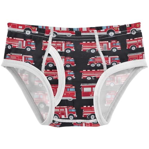 Pigsaly Boys' Underwear Firefighter Fire Truck Boys Briefs Ladder Extinguisher Hose Toddler Underwear 3T Multicolor